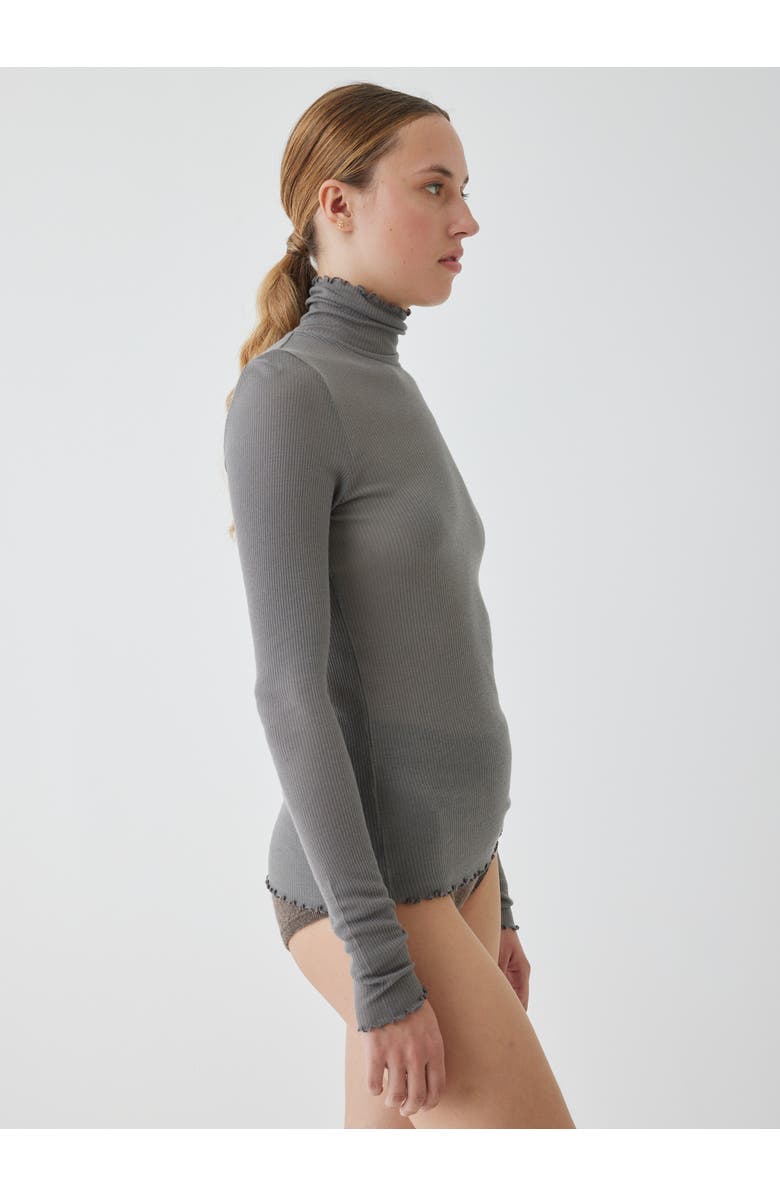 Majestic Filatures Micro Modal Baby Rib Cashmere Long Sleeve Turtleneck, Alternate, color, 