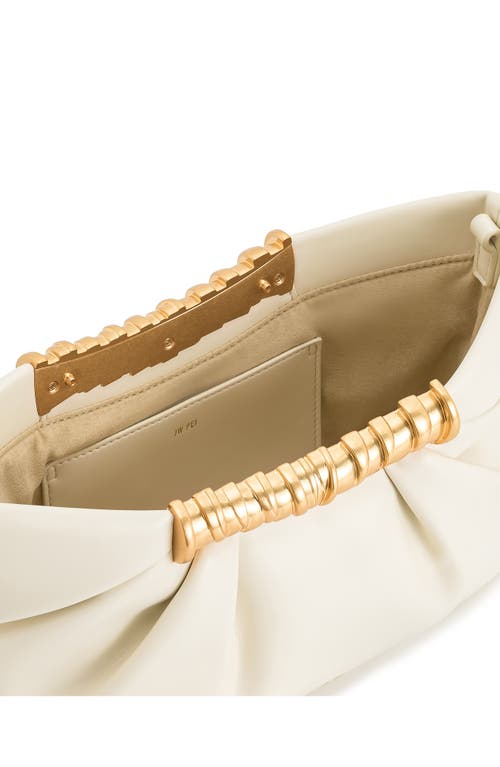 Jw Pei Leia Pleated Faux Leather Clutch In White