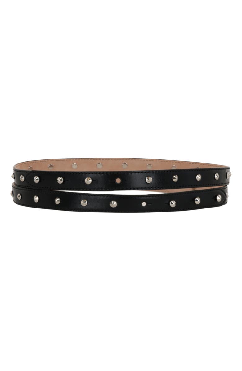 Alexander McQueen Puma Studded Double Wrap Leather Belt, Main, color, 