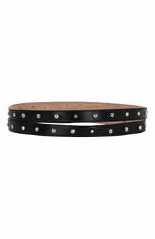 MCQ Studded Double Wrap Leather Belt