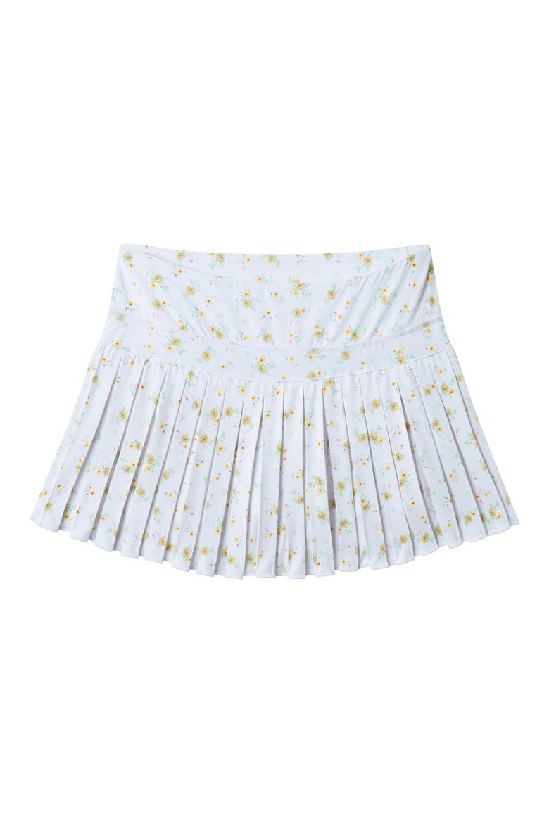 Kids' Floral Pleated Skort, Main, color, WHITE/ YELLOW