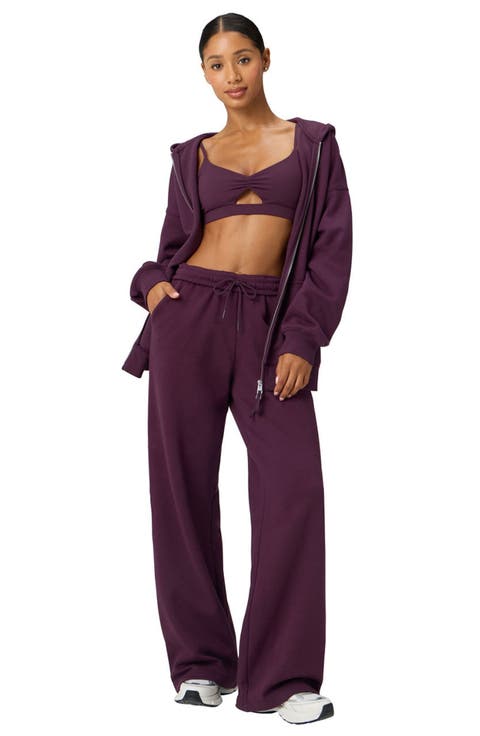 Cozy Fleece Wide Leg Sweatpant