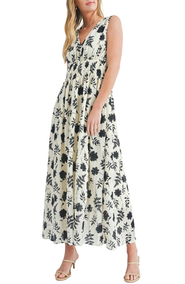 Lush Floral Sleeveless Maxi Dress, Main, color, 
