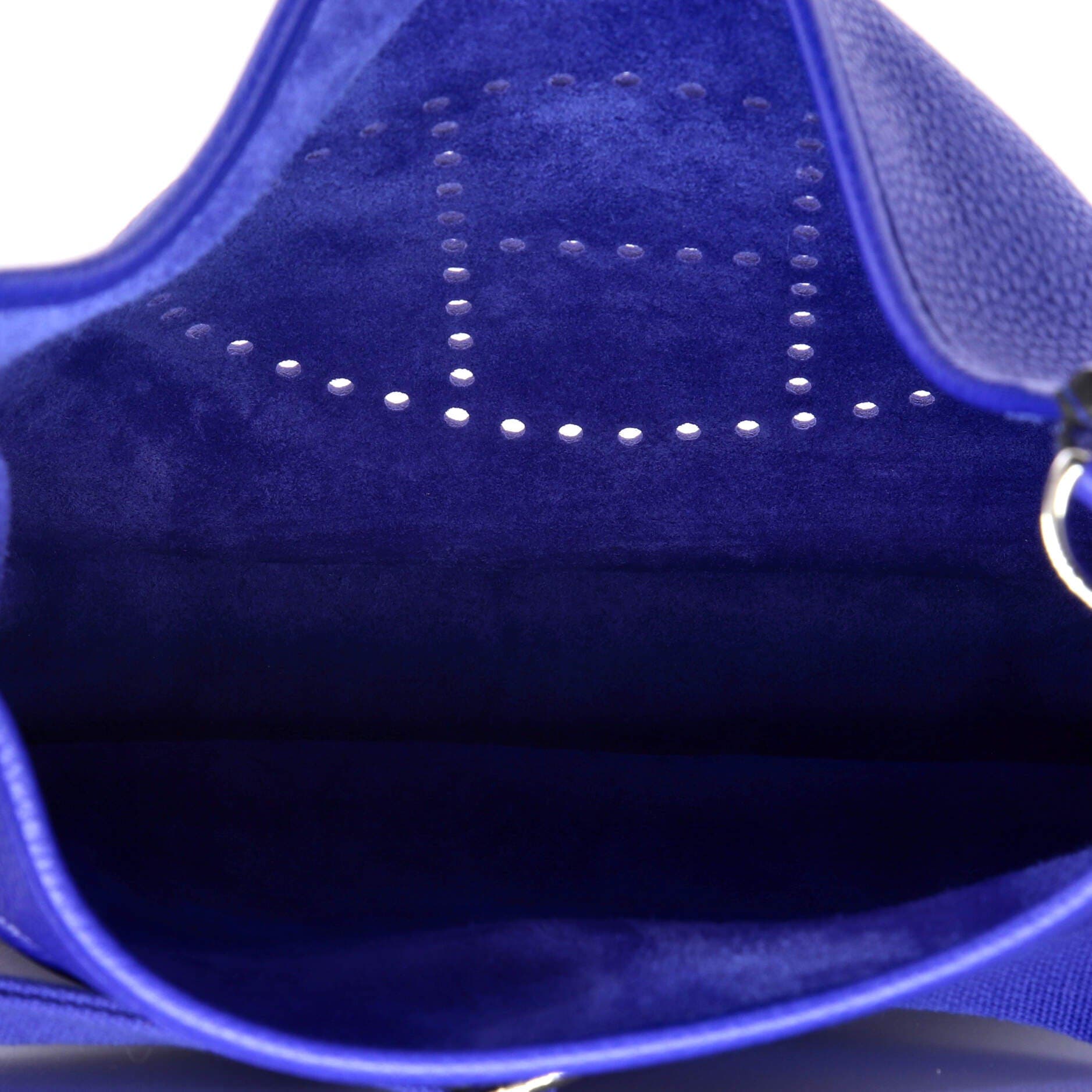 Pre-Owned Hermes Evelyne Bag Gen III Clemence PM, Alternate, color, Bleu Electrique