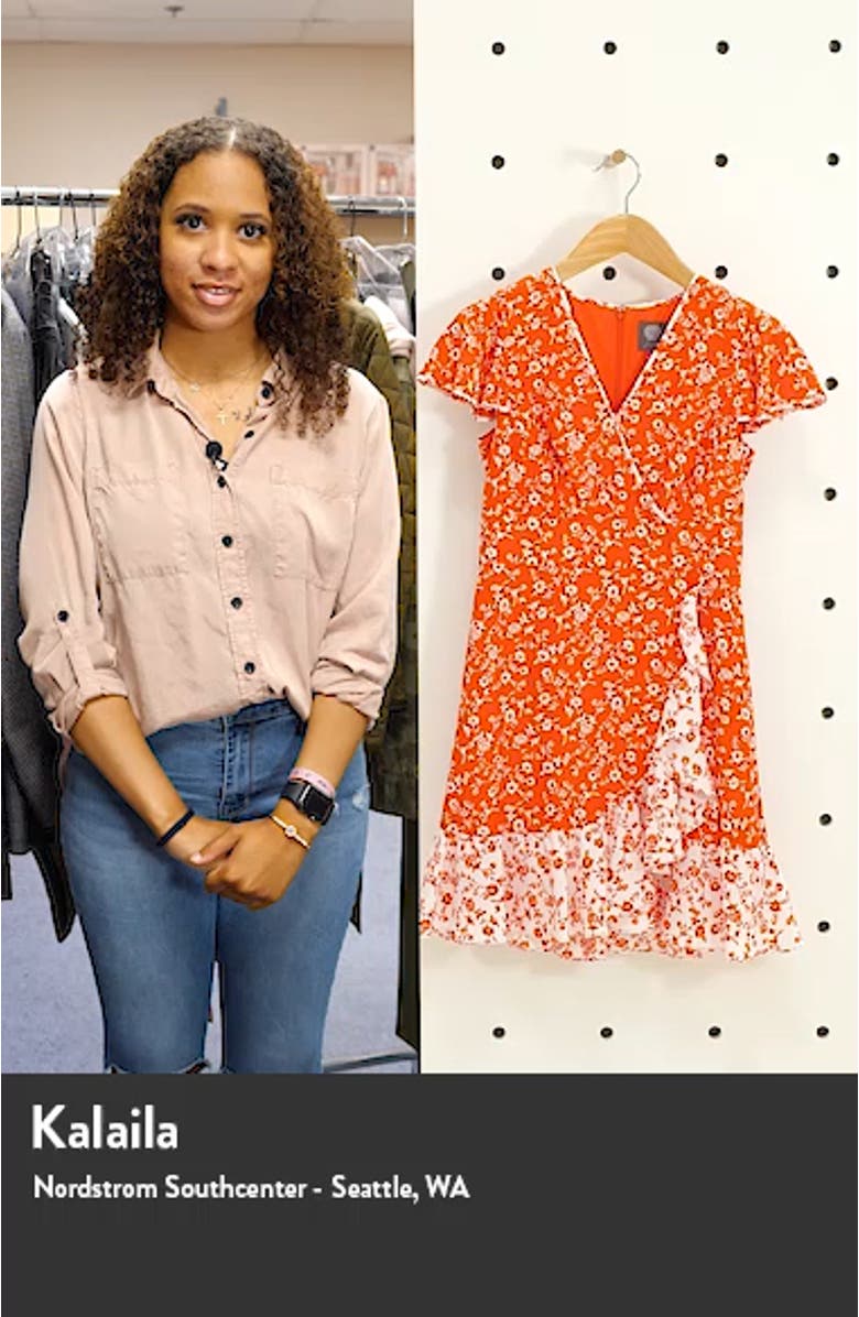 Floral Faux Wrap Dress, sales video thumbnail