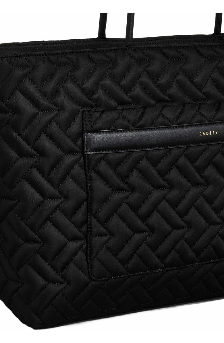 Radley Holland Park - Quilt Large Ziptop Tote Bag, Alternate, color, Black