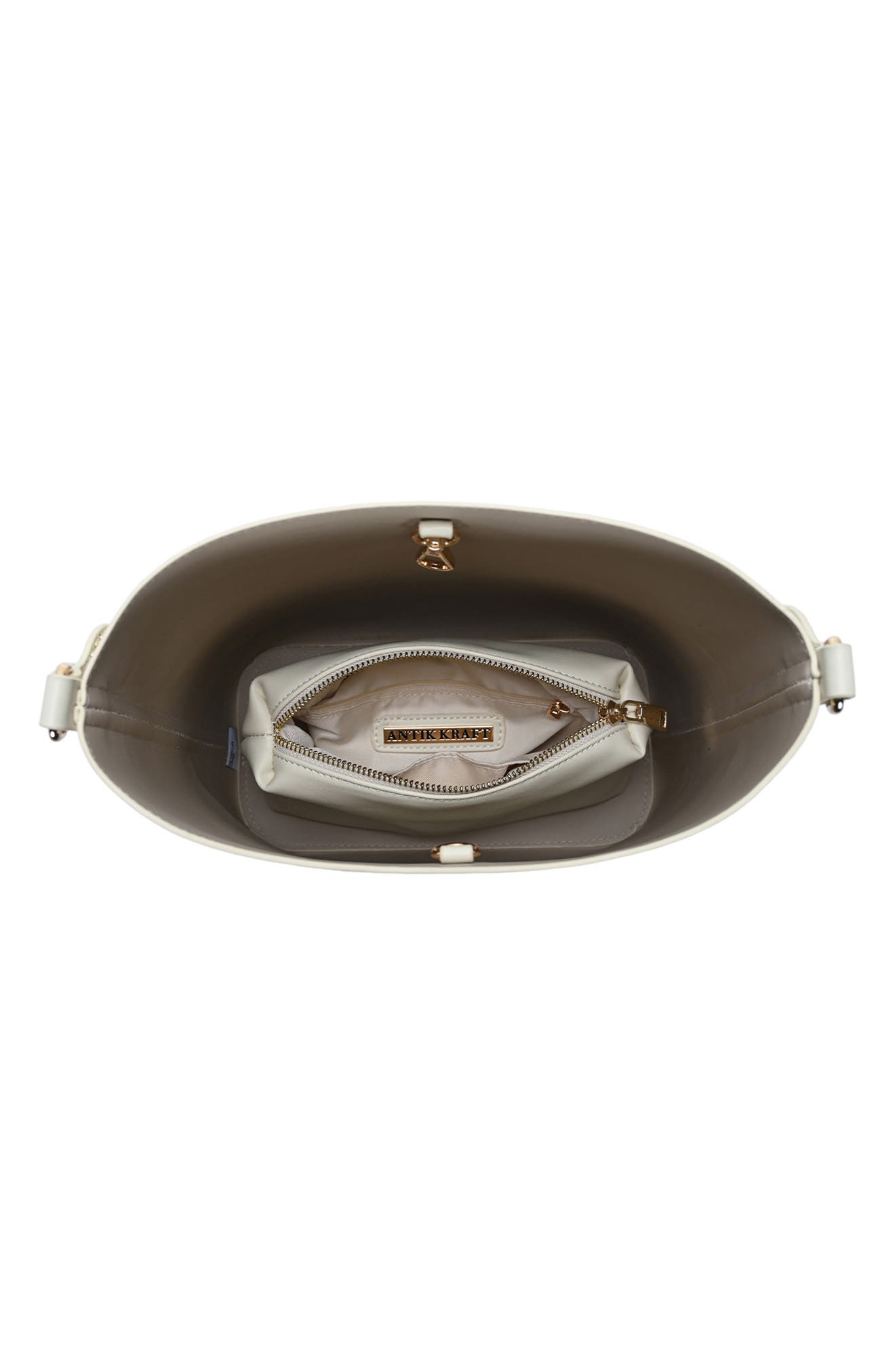 Western Studded Strap Faux Leather Shoulder Bag, Alternate, color, BONE