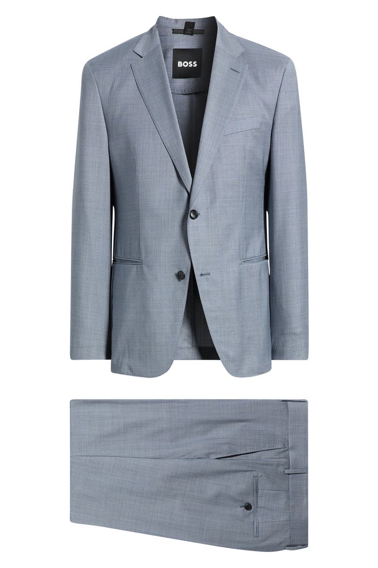 Huge Two-Piece Virgin Wool Suit, Main, color, OPEN BLUE