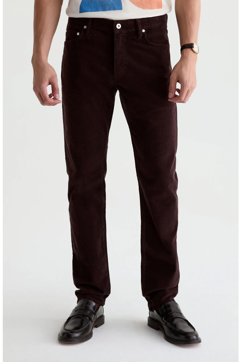 Tellis Slim Fit Corduroy Pants, Main, color, WOOD BROWN