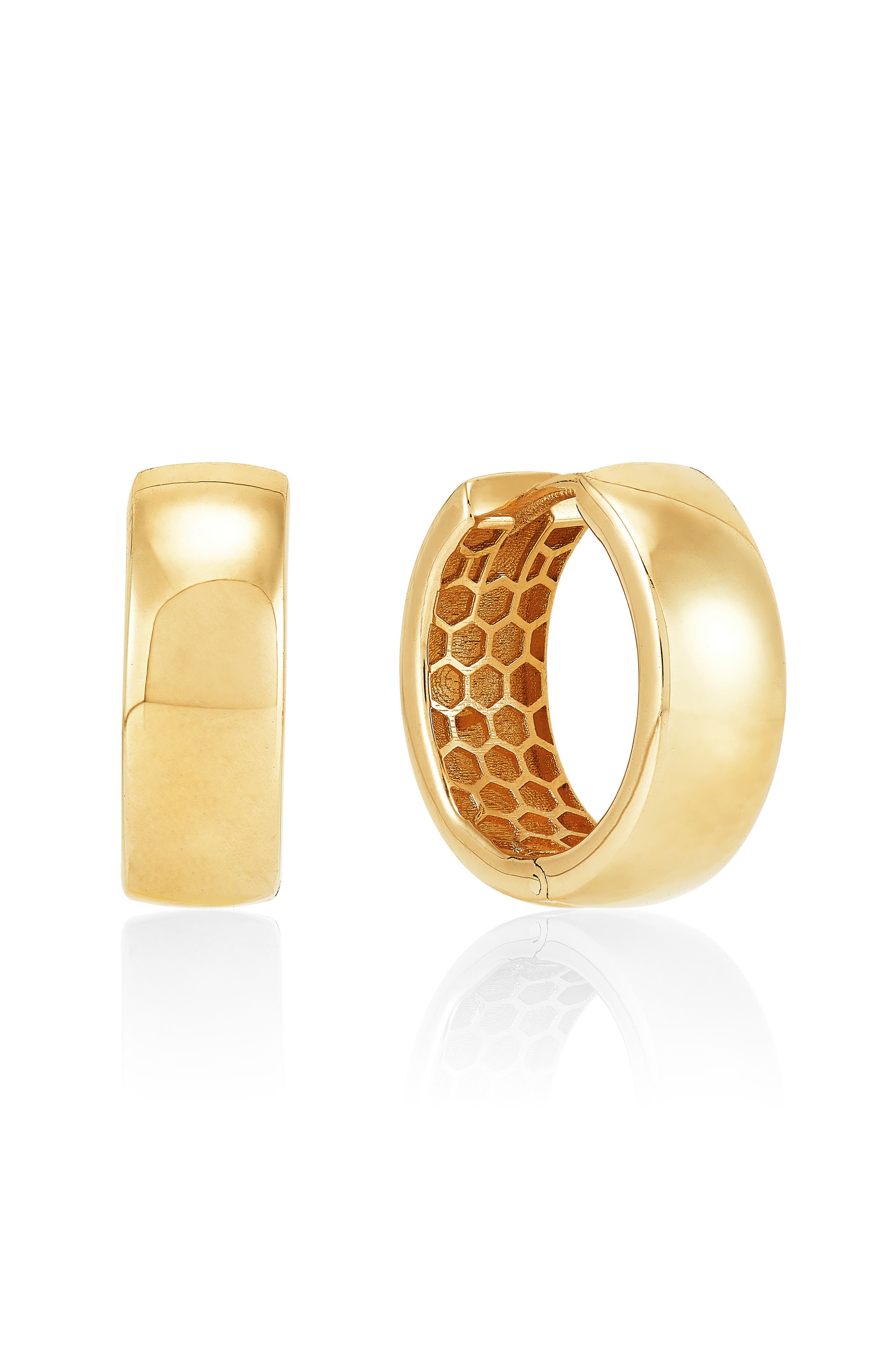 Frankie & Zoe 14K Yellow Gold Huggie Hoop Earrings