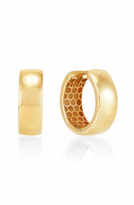 Frankie & Zoe 14K Yellow Gold Huggie Hoop Earrings