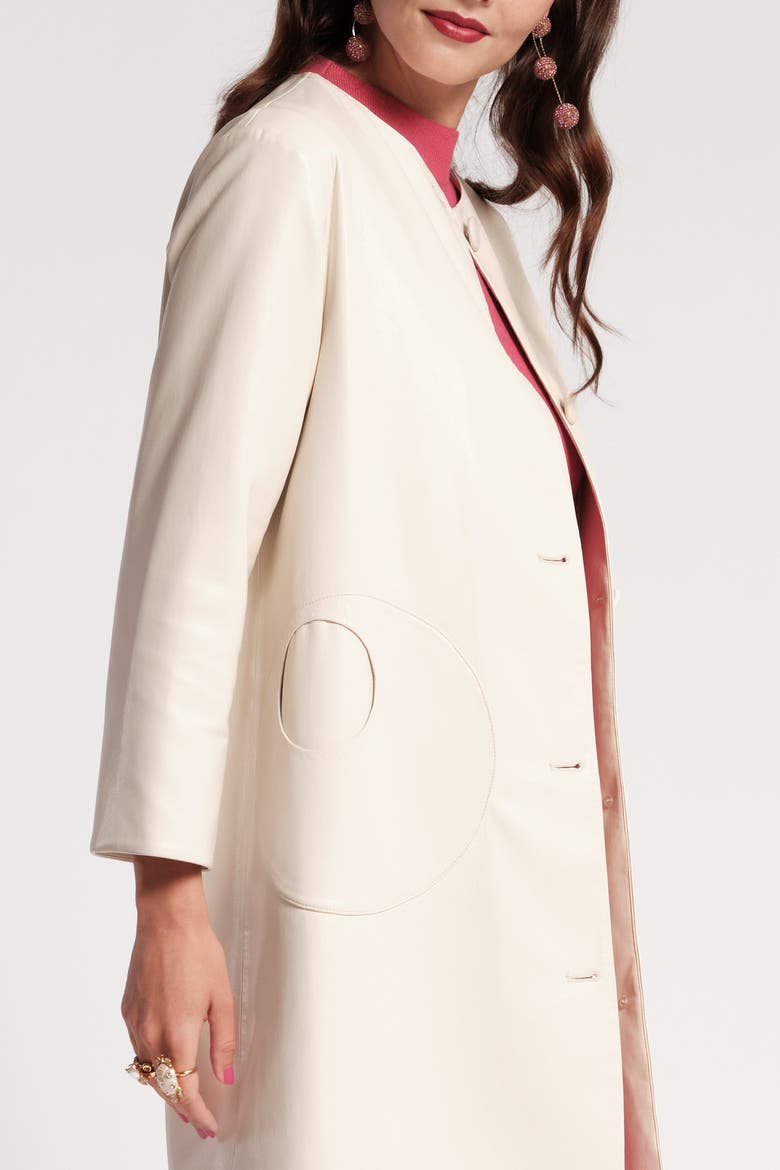 Mod Jacket Faux Leather, Alternate, color, Oyster