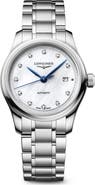 Longines Master Collection Diamond Mother of Pearl Automatic Bracelet Watch, 30mm
