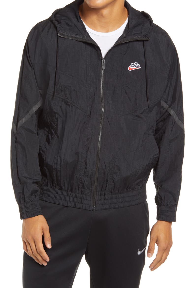 Windrunner+ Water Repellent Jacket, Alternate, color, BLACK/ BLACK/ BLACK