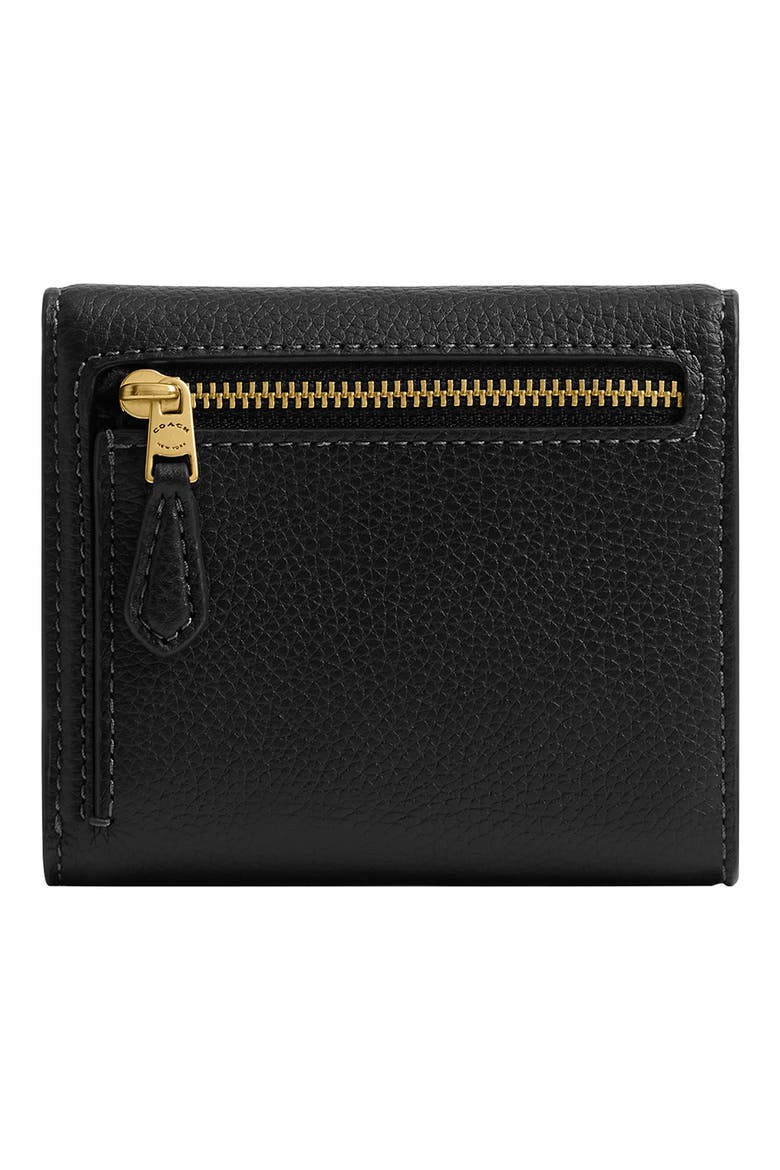 Essential Polished Pebble Leather Wallet, Alternate, color, B4/BLACK