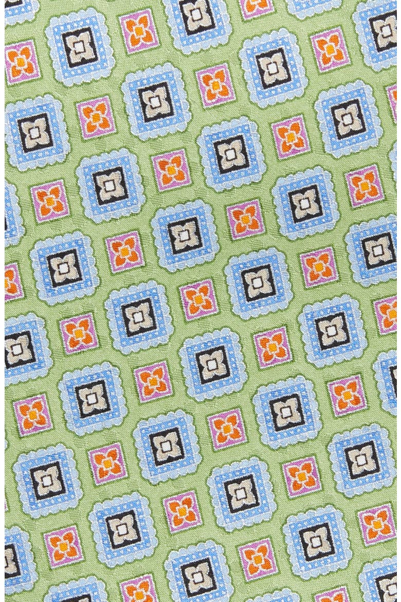 Floral Silk Tie, Alternate, color, GREEN