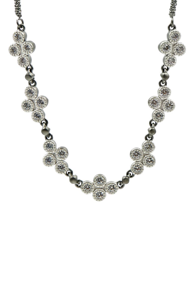 Industrial Finish Chain Necklace, Alternate, color, BLACK/ SILVER