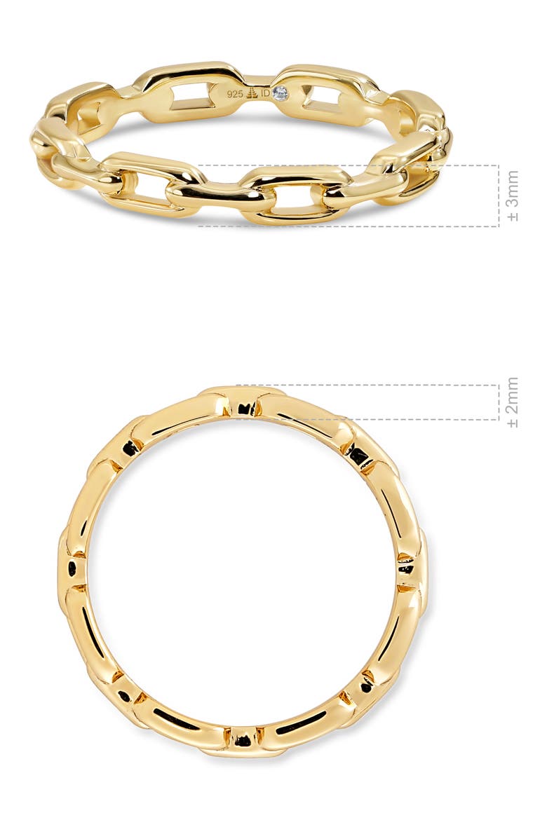 Cable Link Ring, Alternate, color, GOLD