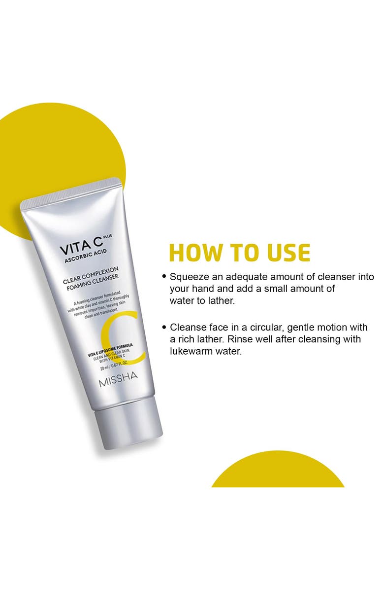 MISSHA Vita C Plus Clear Complexion Foaming Cleanser, Alternate, color,
