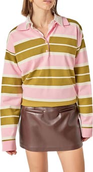 English Factory Stripe Polo Shirt