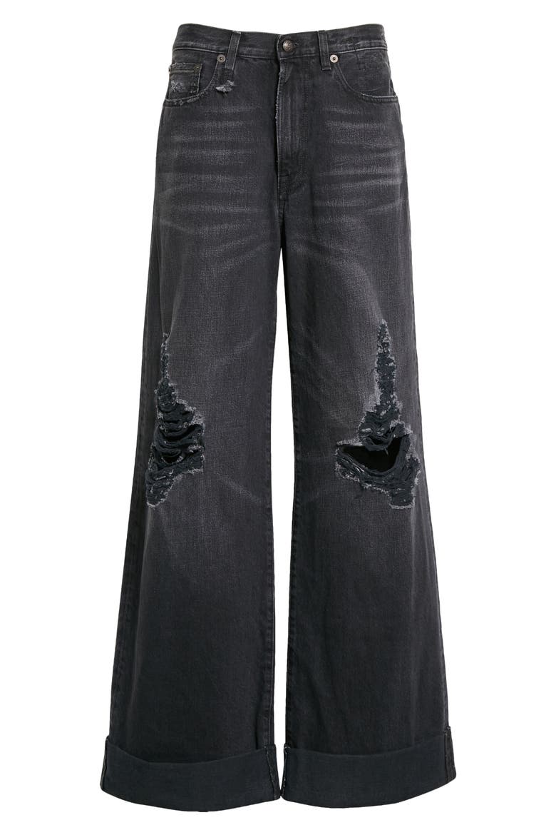 Lisa Baggy High Waist Wide Leg Jeans, Alternate, color, JAKE BLACK