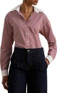 Lauren Ralph Lauren Stripe Long Sleeve Button-Up Shirt
