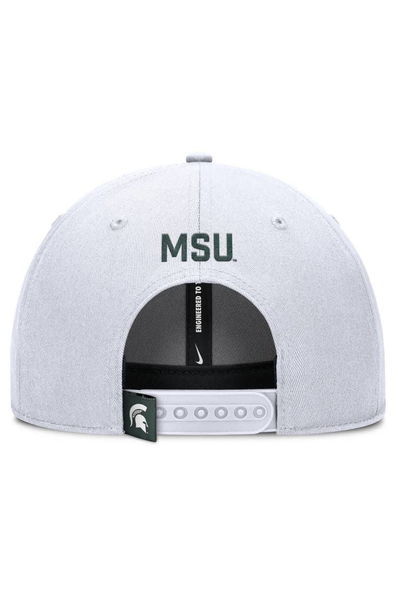 Men's Nike White Michigan State Spartans 2025 On-Field Rise Performance Adjustable Hat, Alternate, color, White