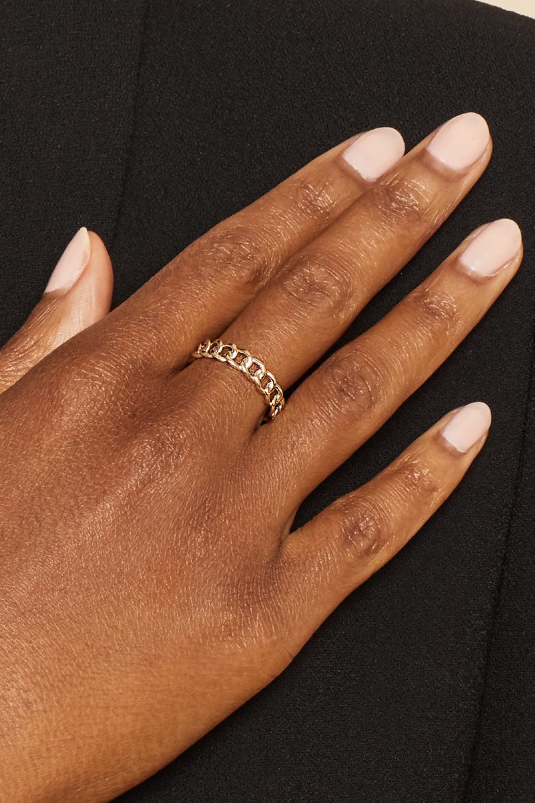 14K Yellow Gold 1956 Curb Link Ring, Alternate, color, Yellow Gold