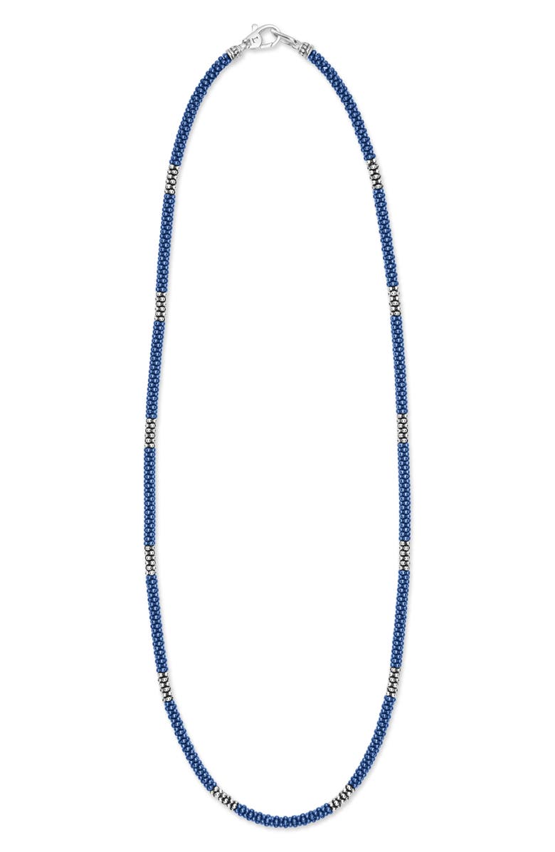 LAGOS Blue Caviar Beaded Necklace, Main, color, 