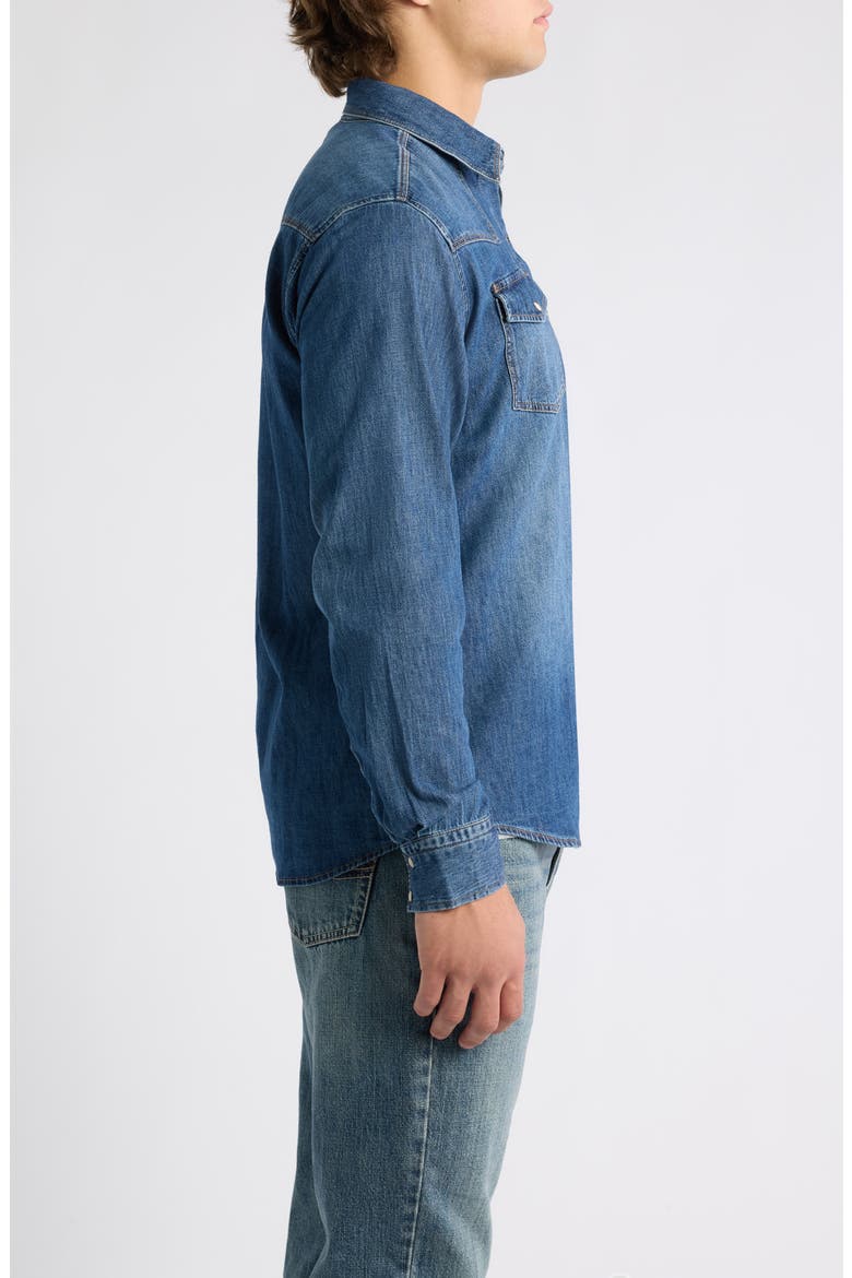 Retro Fit Denim Shirt, Alternate, color, STONE WASH