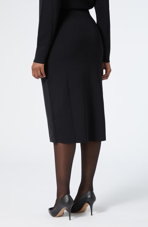 Shop Marina Rinaldi Zelante Knit Pencil Skirt In Black