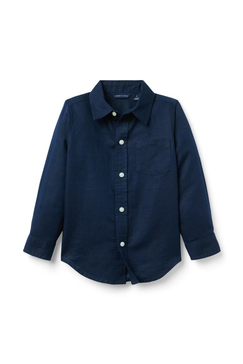 The Linen-Cotton Shirt, Main, color, Blue