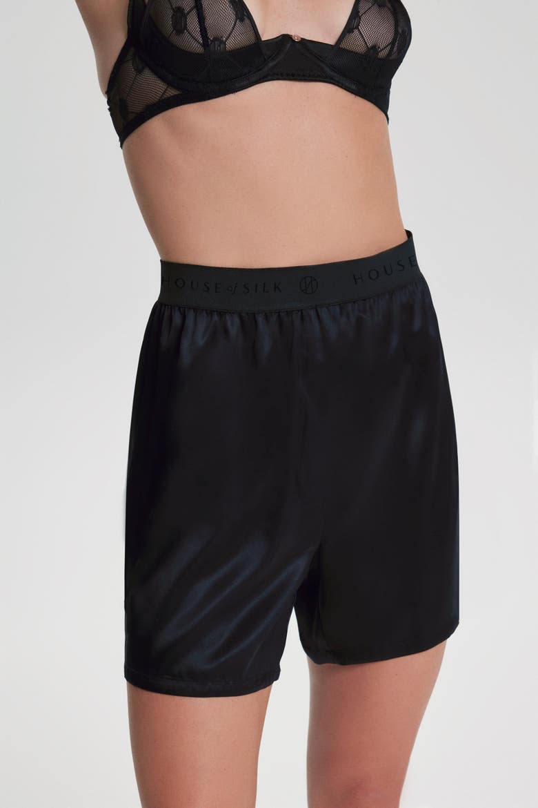 Unisex Silk Boxer, Alternate, color, Black