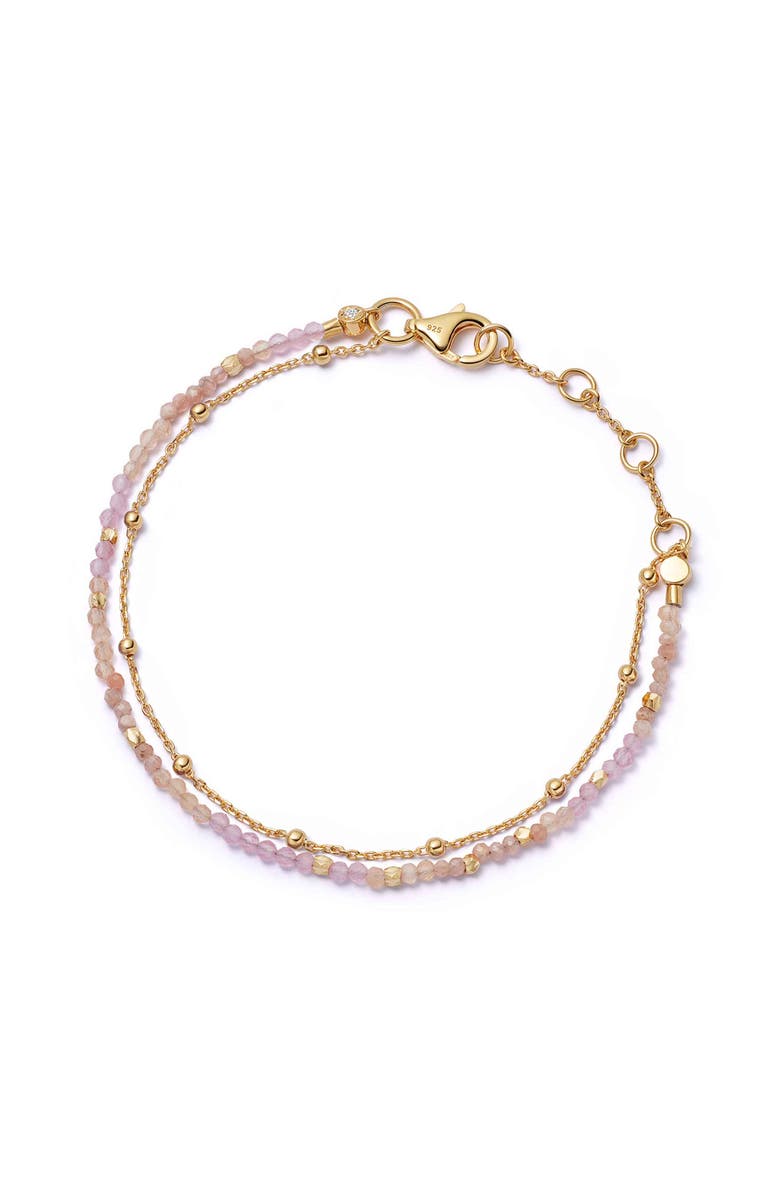 Astley Clarke Gold Fine Biography Pink Multi gemstone Bracelet, Main, color, Pink