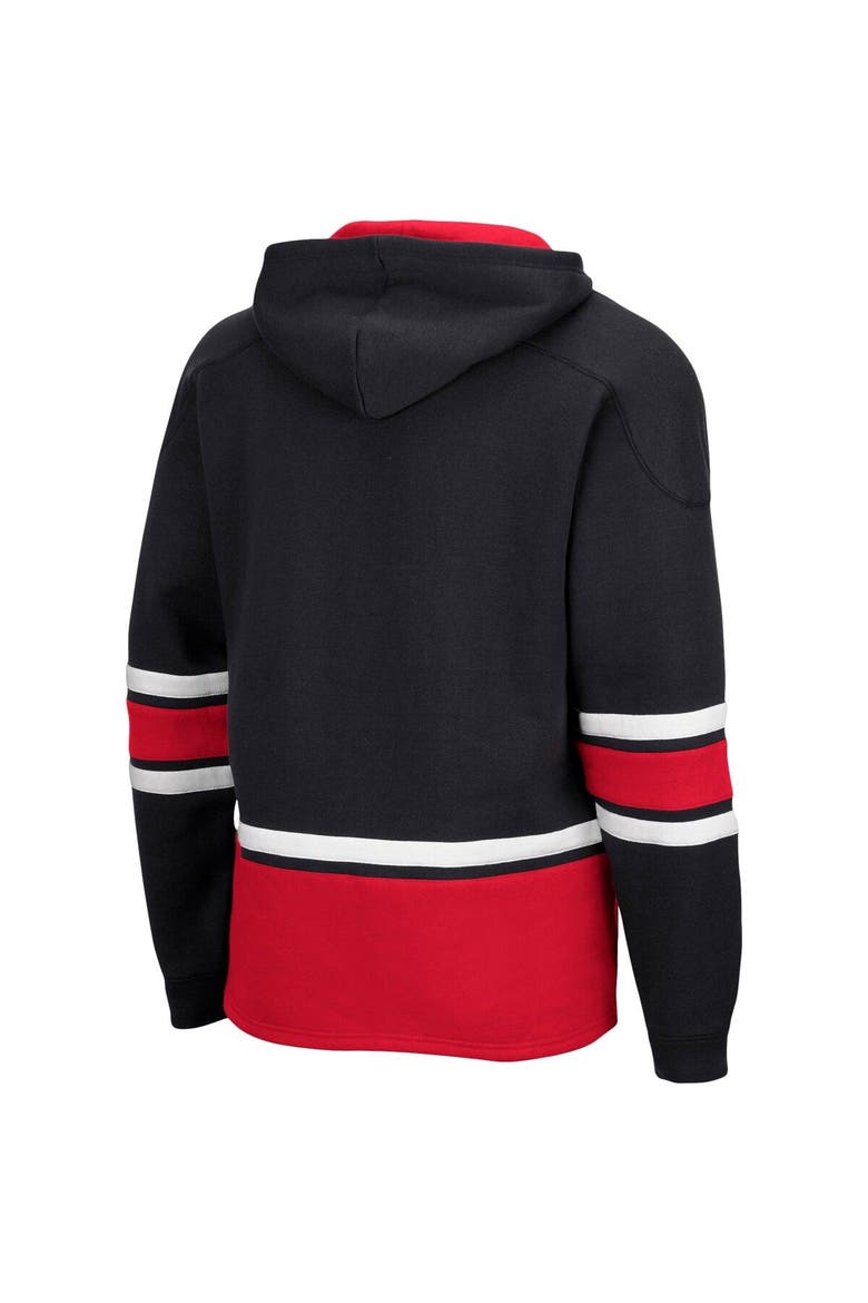 Men's Colosseum Black Nebraska Huskers Lace Up 3.0 Pullover Hoodie, Alternate, color, Black
