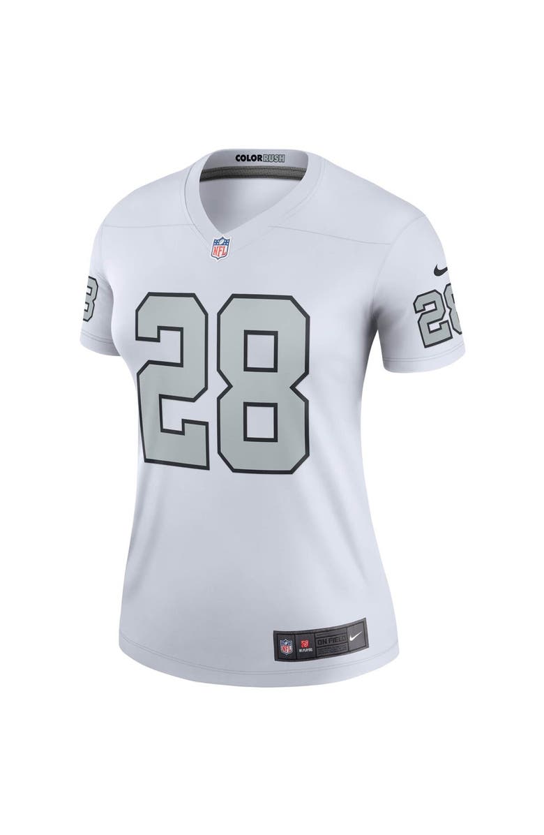Nike Women's Nike Josh Jacobs White Las Vegas Raiders Color Rush Legend Player Jersey, Alternate, color, 