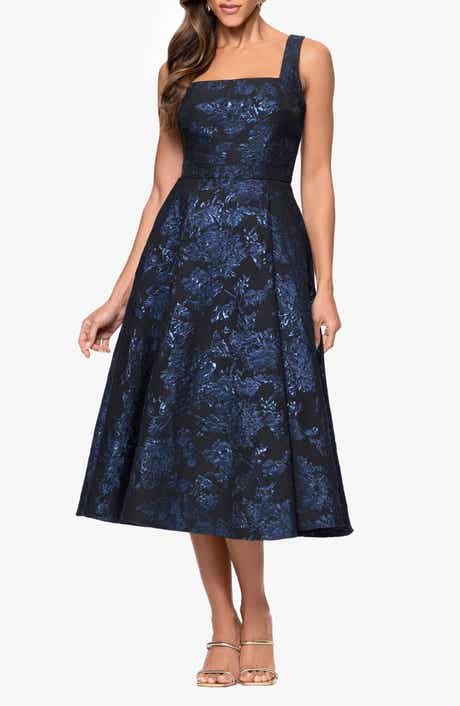 Xscape Evenings Brocade Cocktail Midi Dress