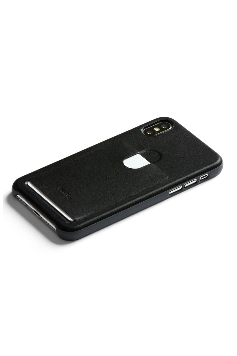 Single Card iPhone X Case, Main, color, BLACK