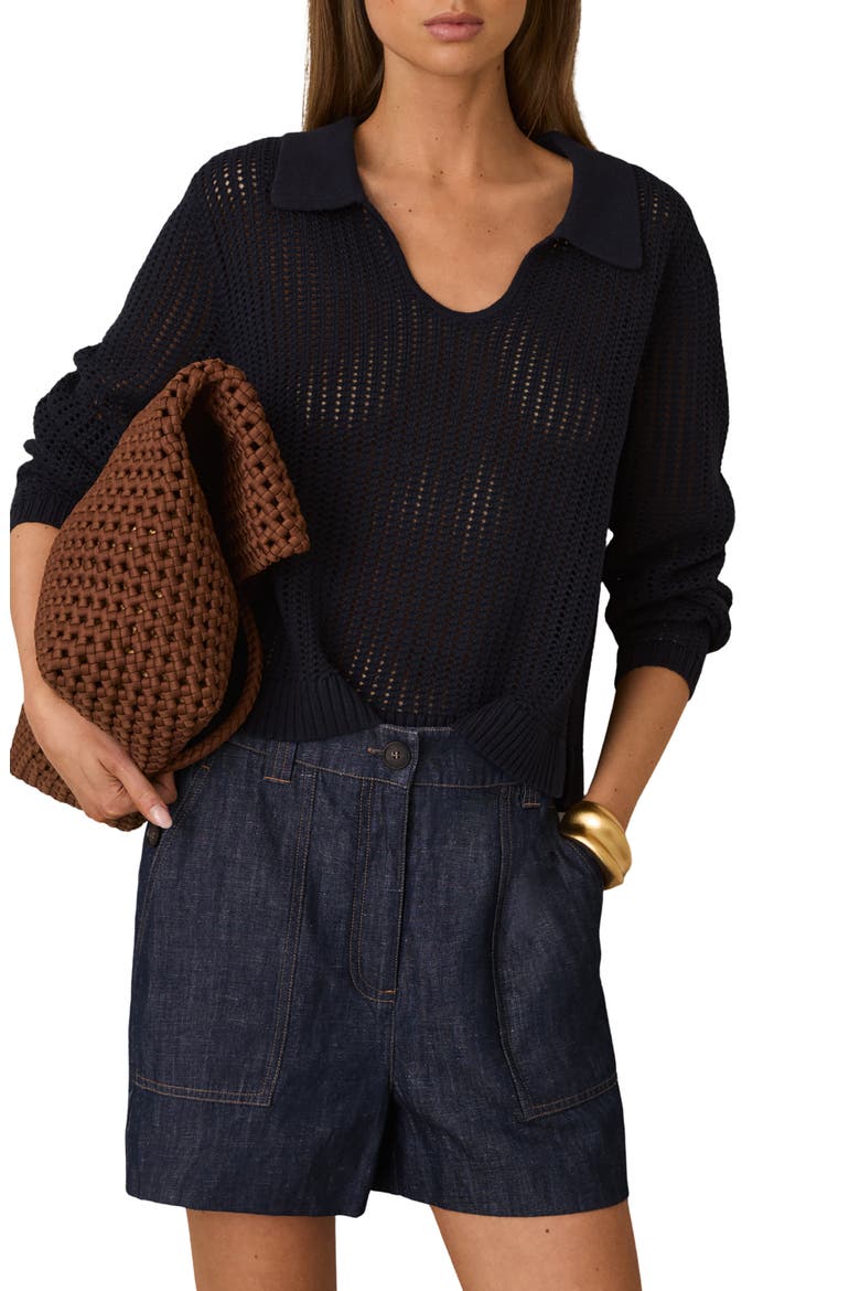 Ashby Linen Shorts, Alternate, color, INDIGO