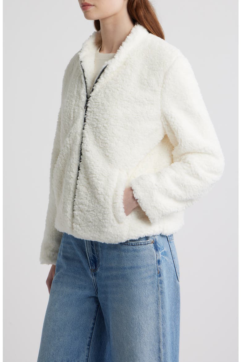 Lin High Pile Fleece Jacket, Alternate, color, IVORY