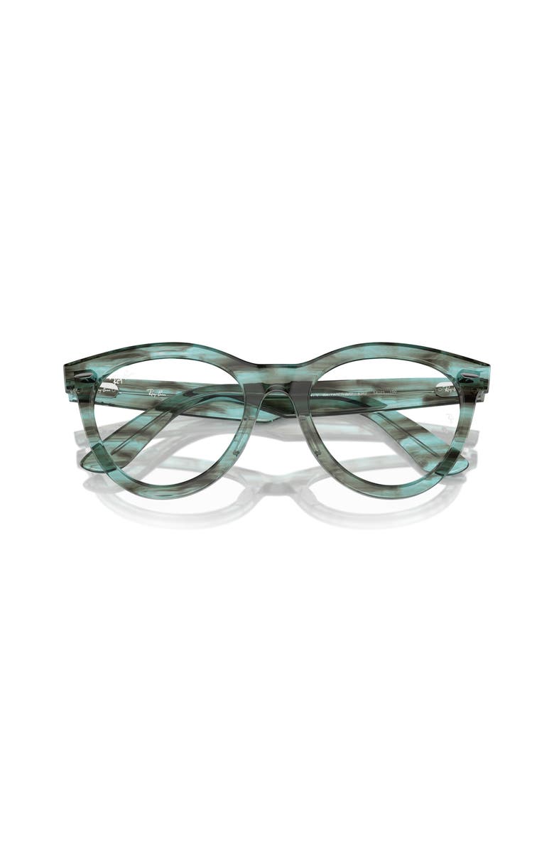 Ray-Ban 51mm Round optical glasses, Alternate, color, Green