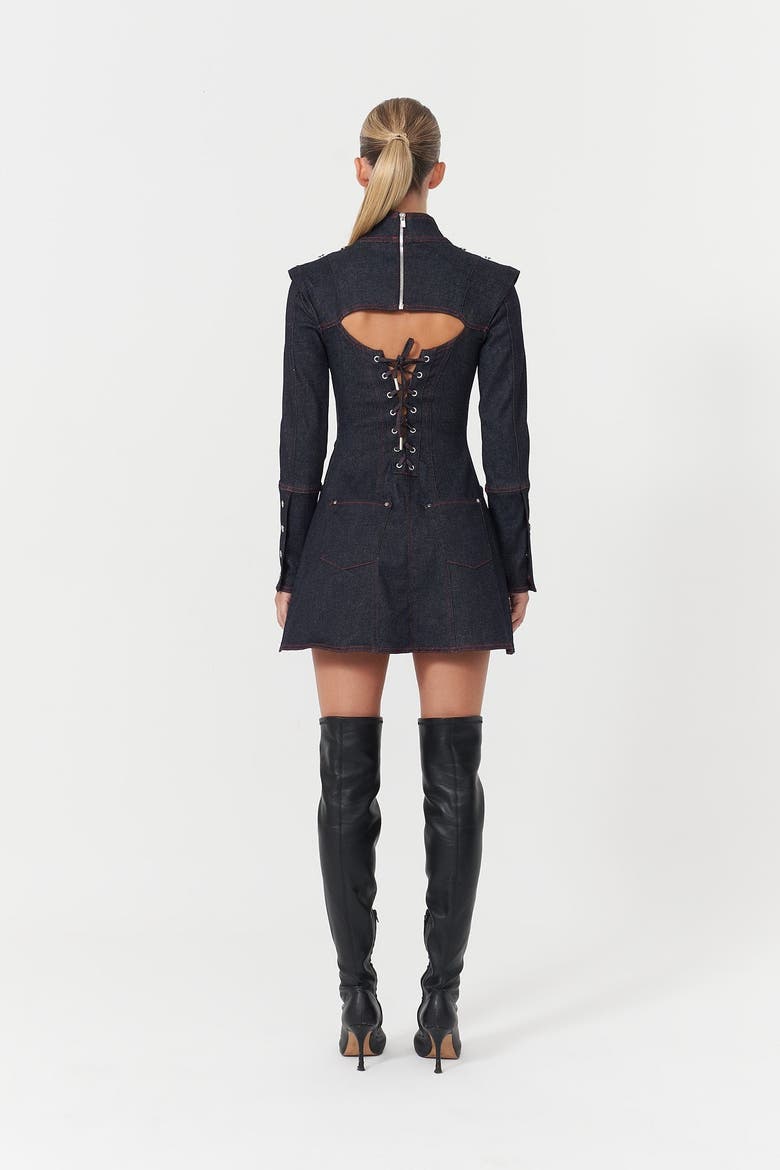 Harvey Mini Dress, Alternate, color, Deep Blue