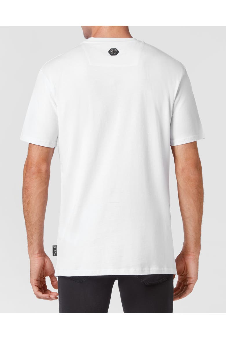 T-Shirt Round Neck Ss Philipp Plein Tm Comfort Men, Alternate, color, white/black