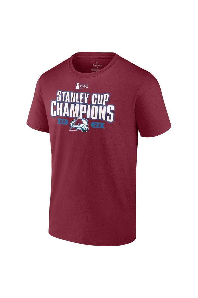 Men's Fanatics Branded Burgundy Colorado Avalanche 2022 Stanley Cup Champions Big & Tall Roster T-Shirt, Alternate, color, Burgundy