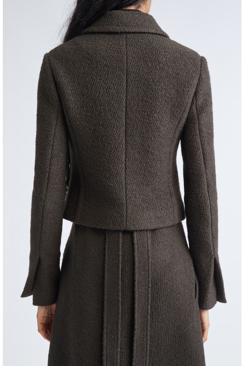 Kinsley Bouclé Twill Crop Jacket, Alternate, color, WOOD