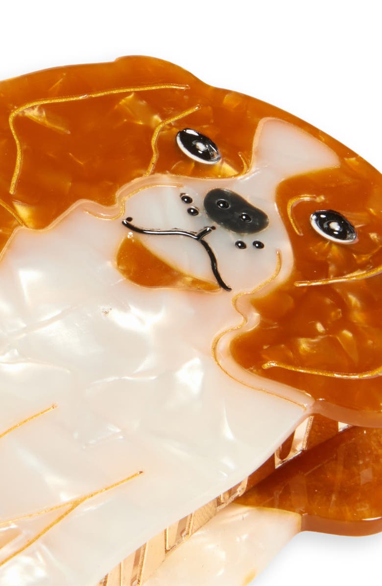 Solar Eclipse King Charles Spaniel Claw Clip, Alternate, color, 