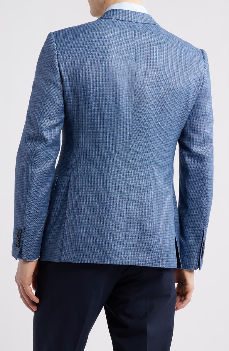 Emporio Armani Textured Microcheck Blazer, Alternate, color, Dark Blue