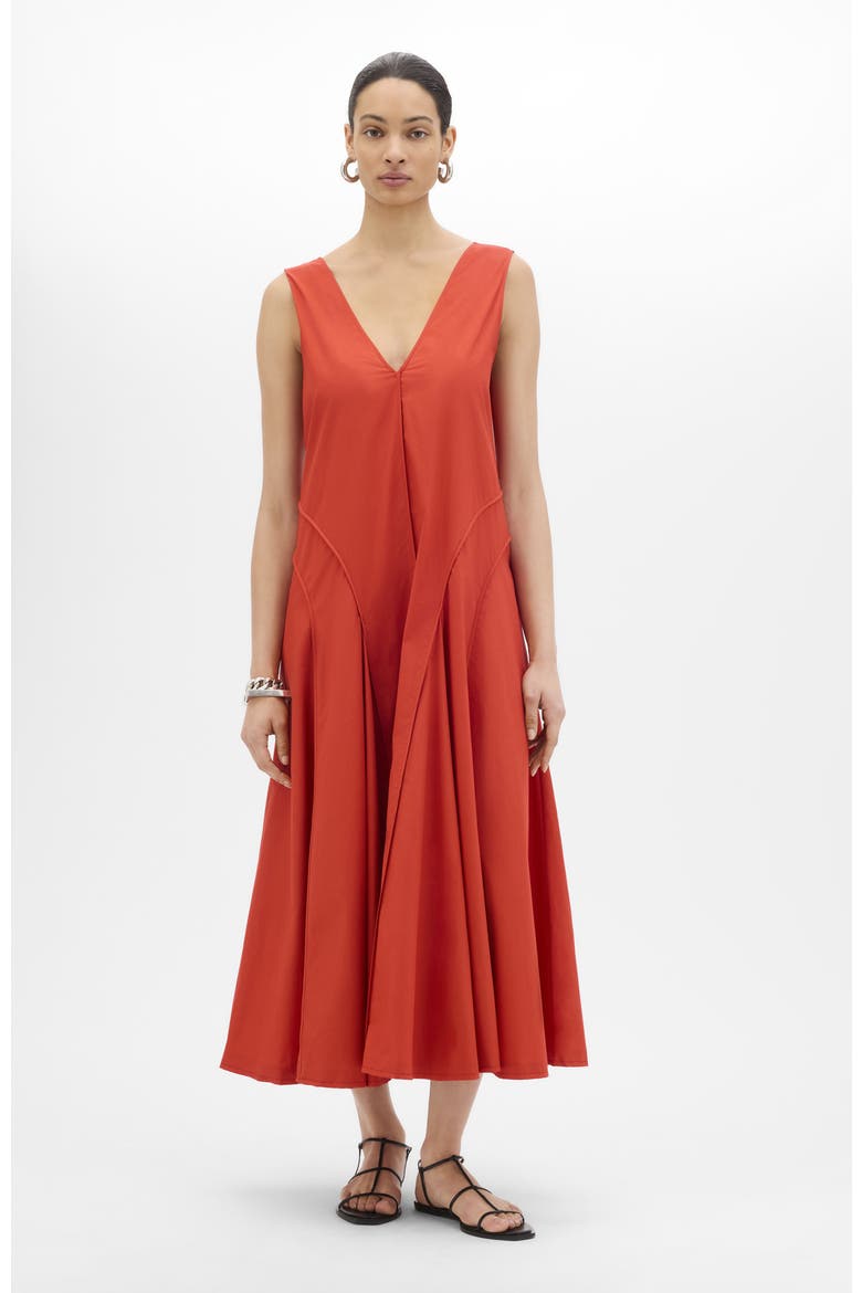 Full Skirt Dress | Midnight, Main, color, Vermilion