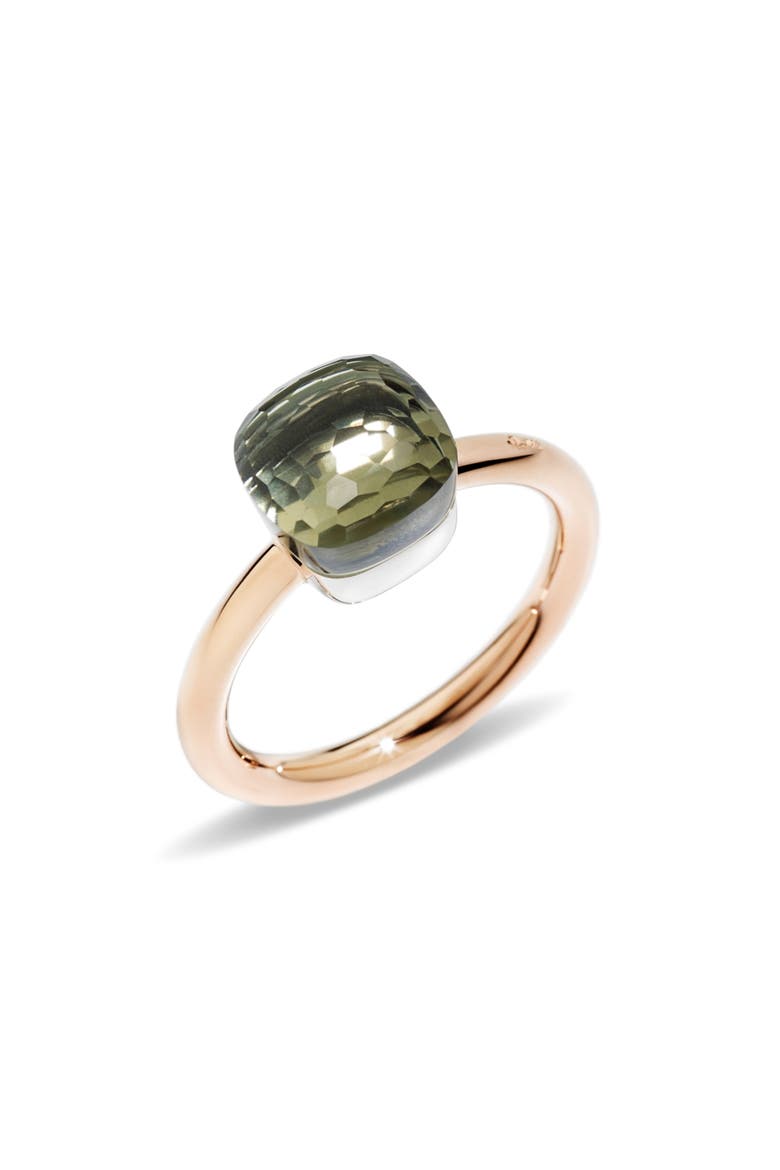 Nudo Petit Ring, Main, color, ROSE GOLD/ PRASIOLITE