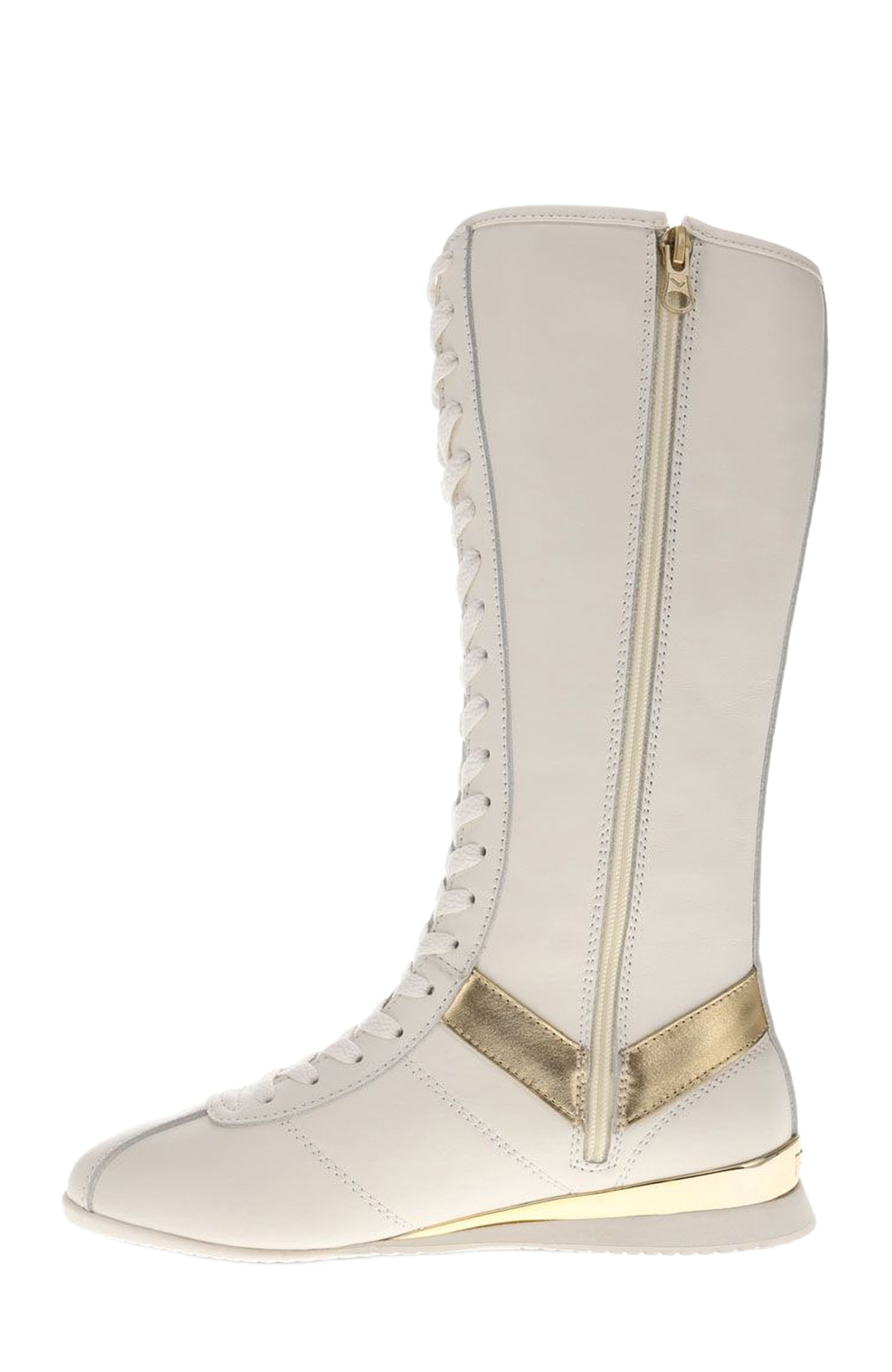 PONY KO-80 Extra High Sneakers, Alternate, color, Snow White/Gold